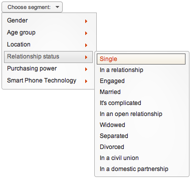 Opentracker relationship status segmentation