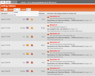 Screenshot of visitors exiting report