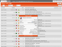 Screenshot of visitors entry page with hover profile
